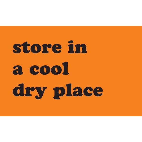 Decker Tape Products Label, DL1804, STORE IN COOL DRY PLACE, 3" X 5